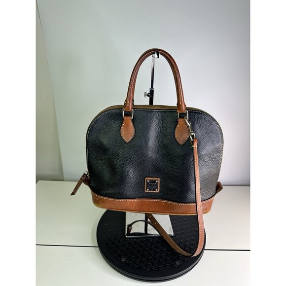 Dooney & Bourke Leather Satchel Bag All Weather Crossbody Bag Black - Picture 1 of 12
